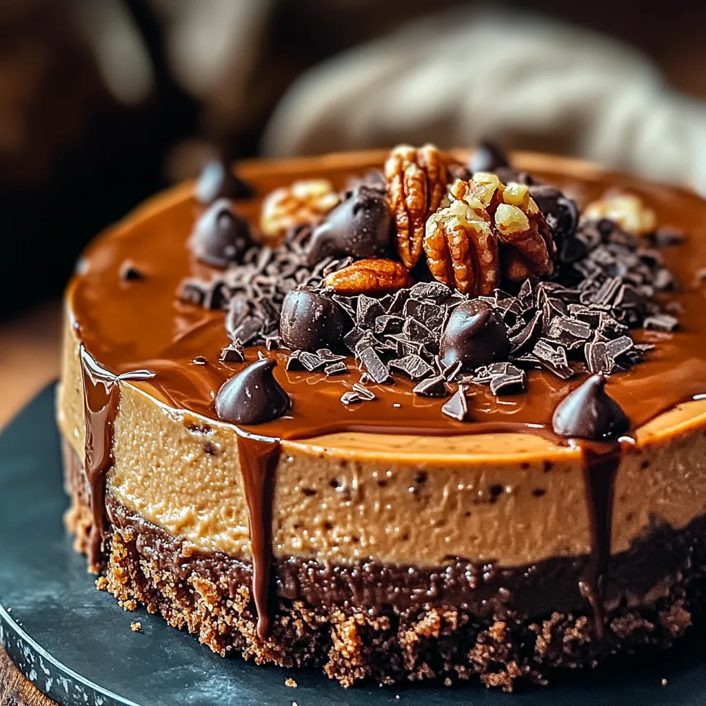 A slice of chocolate cake with nuts on top.