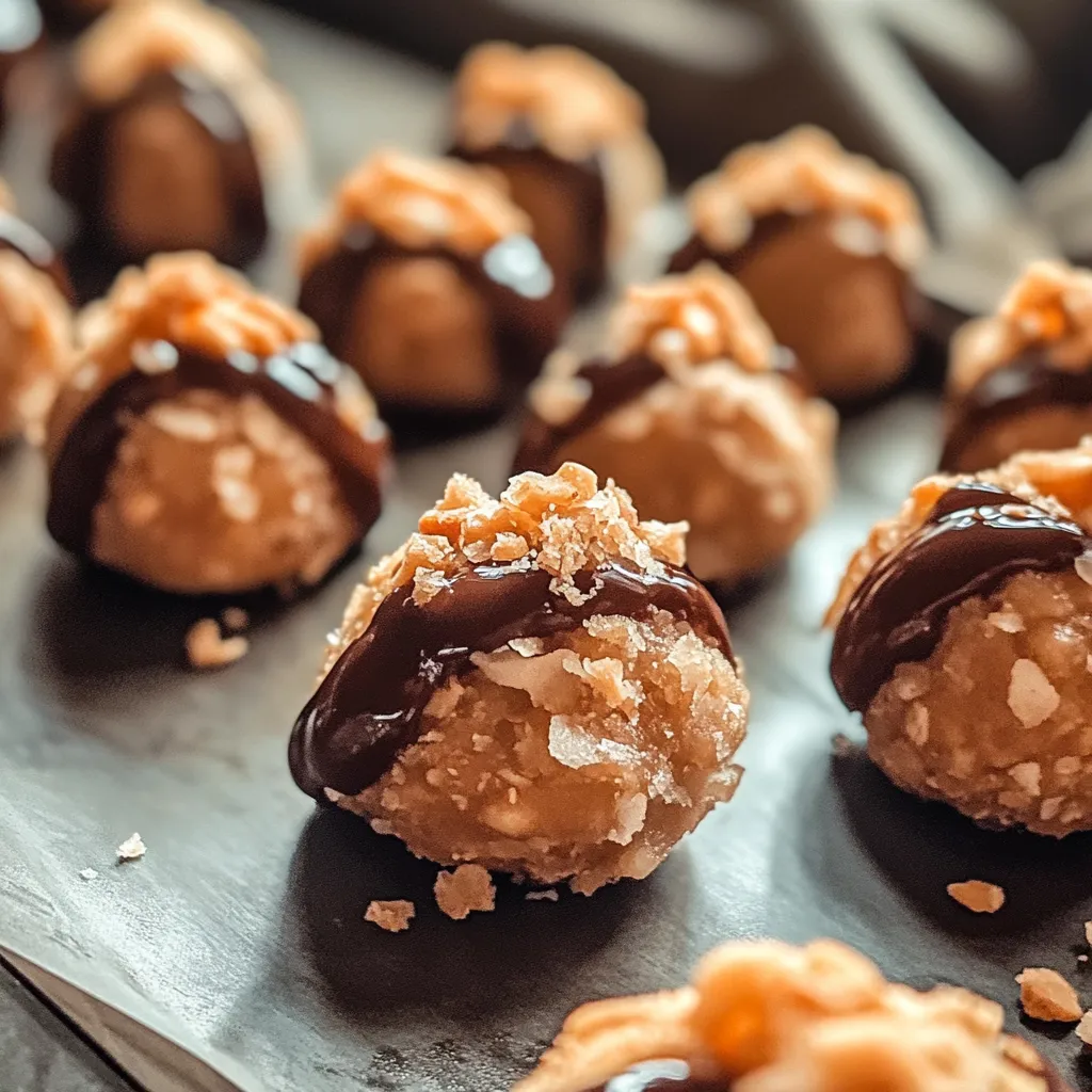 Chocolate covered peanut butter balls.