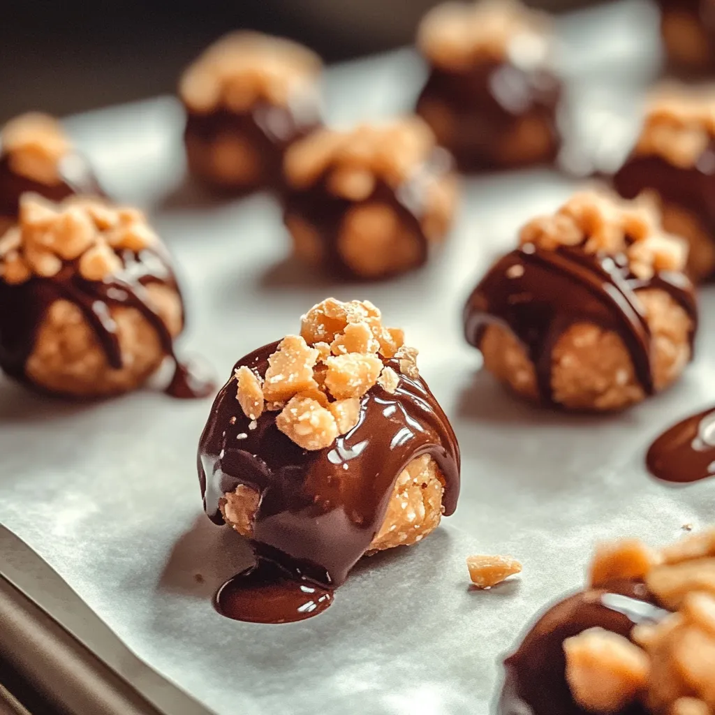 Chocolate covered peanut butter balls.