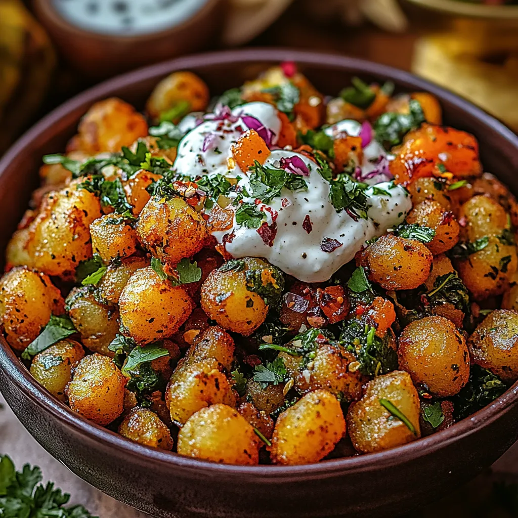 A bowl of food with a dollop of sour cream on top.