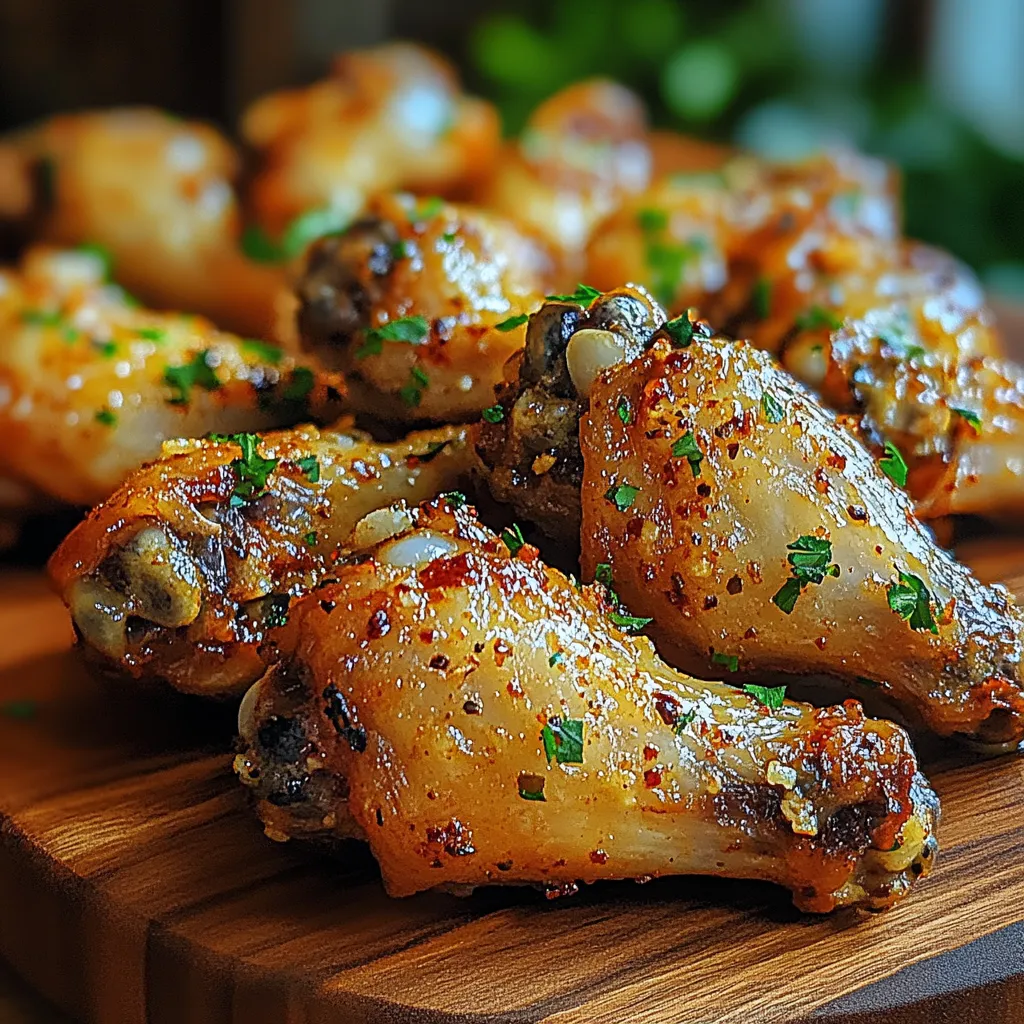 A plate of grilled chicken wings.