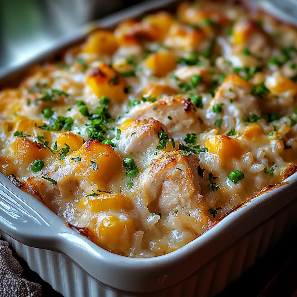 A white bowl with a casserole in it.