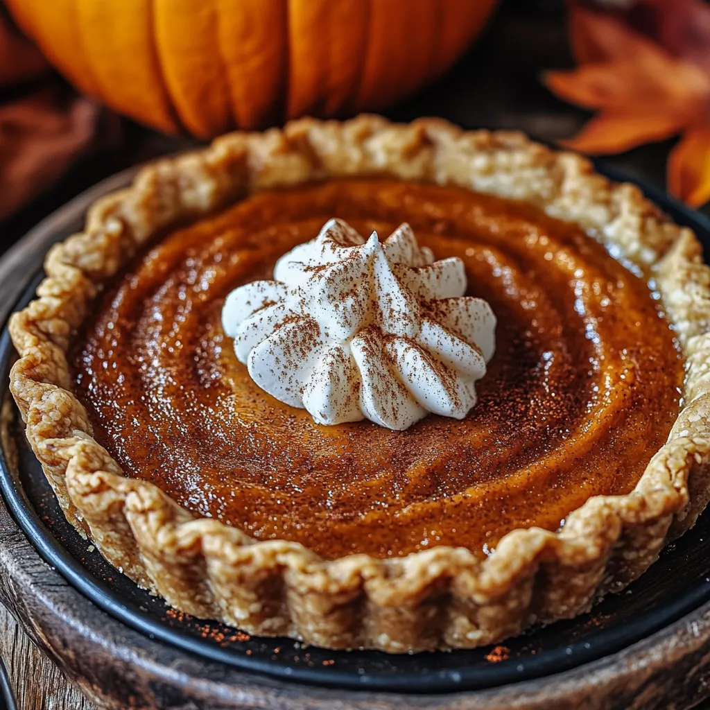 A pie with a whipped cream topping.