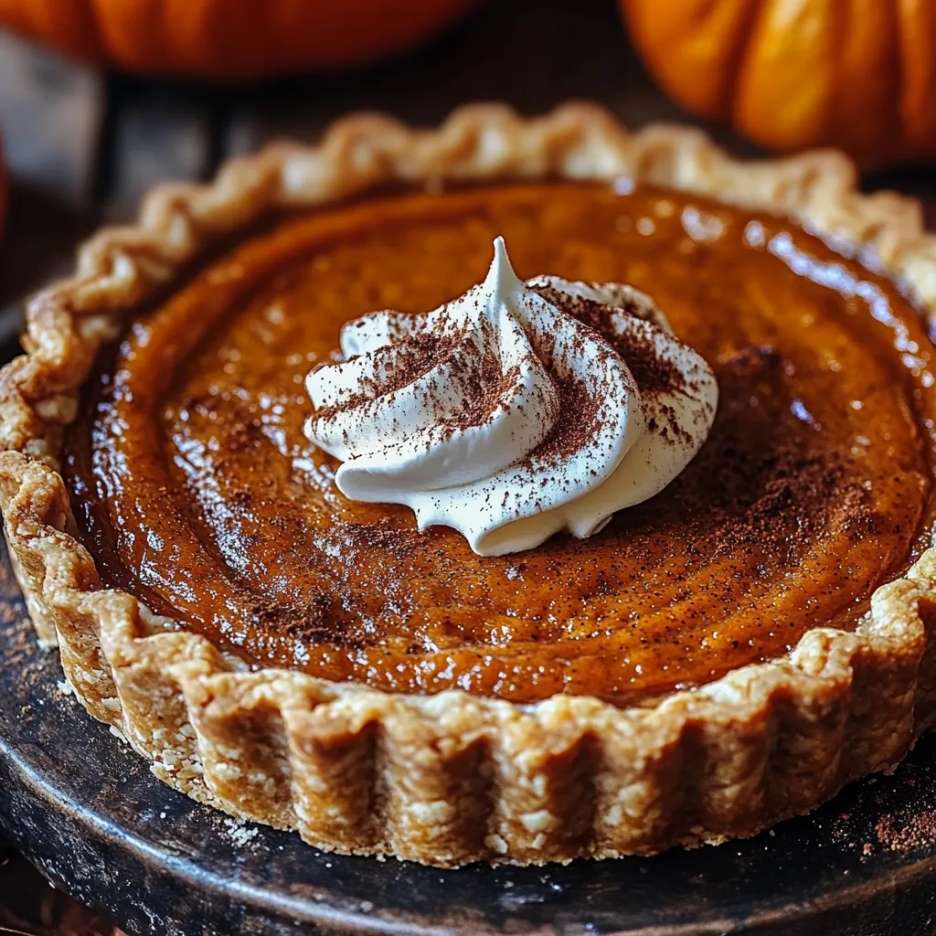 A pie with a dollop of whipped cream on top.