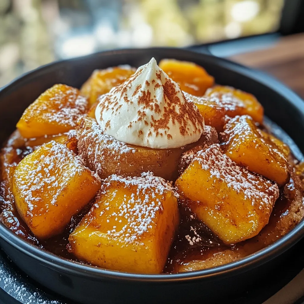 A dessert with a dollop of whipped cream on top.