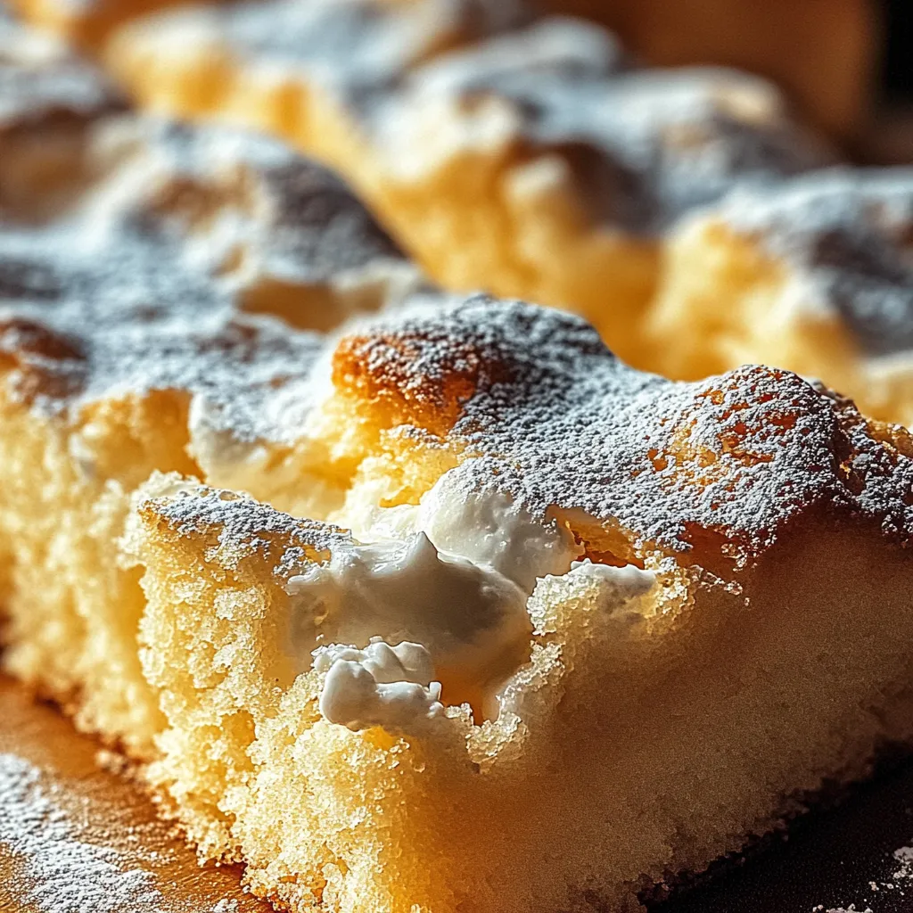 A piece of cake with white frosting.