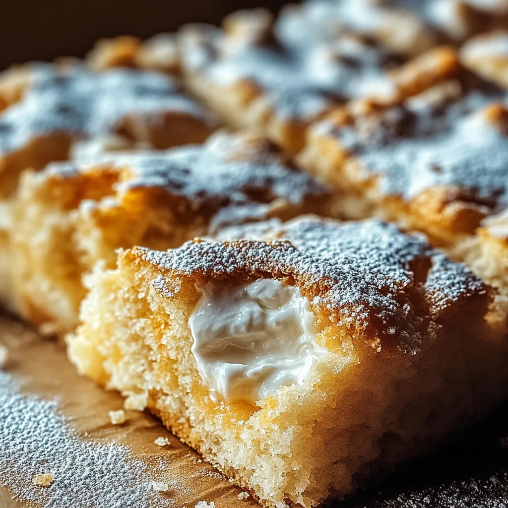 A piece of cake with white frosting.