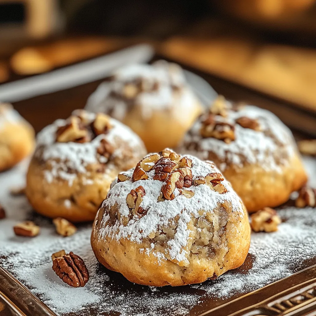 A plate of muffins with nuts on top.