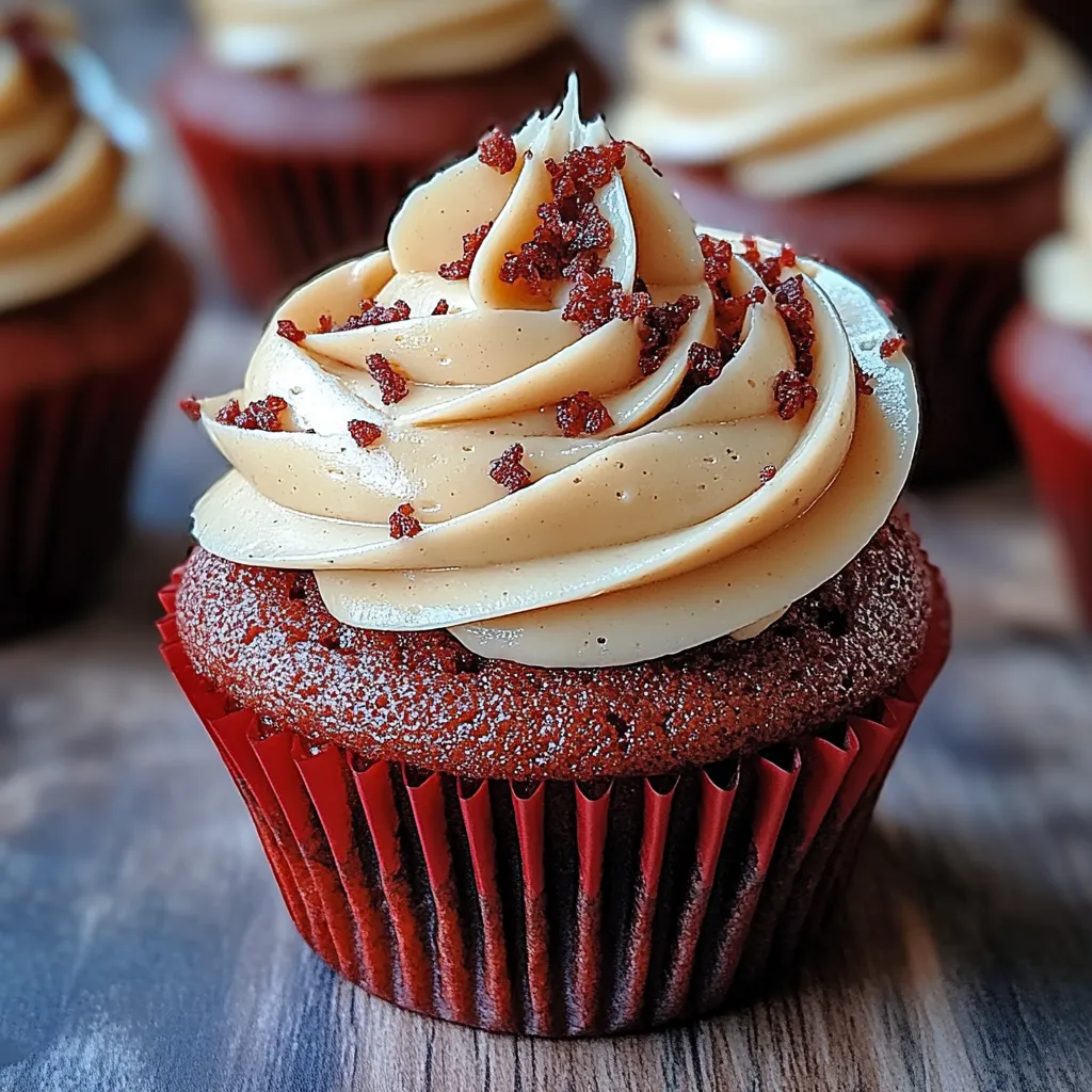 A cupcake with a swirl of frosting on top.