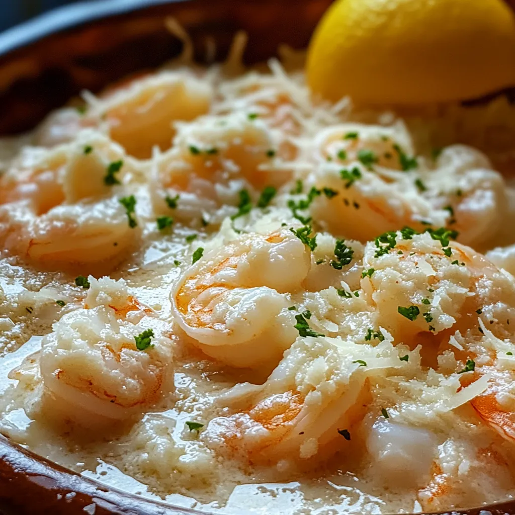 A bowl of shrimp and cheese.