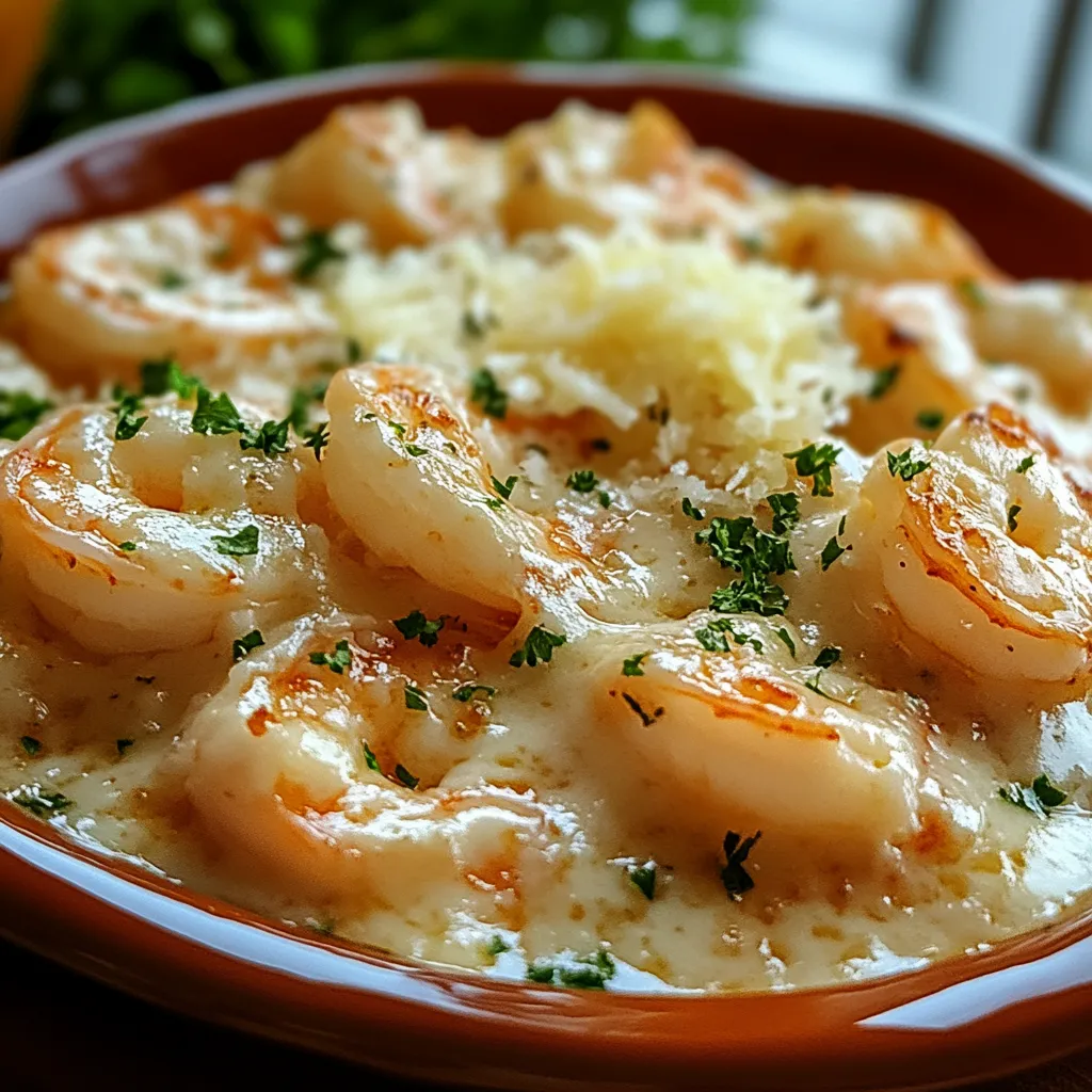 A bowl of shrimp and cheese.
