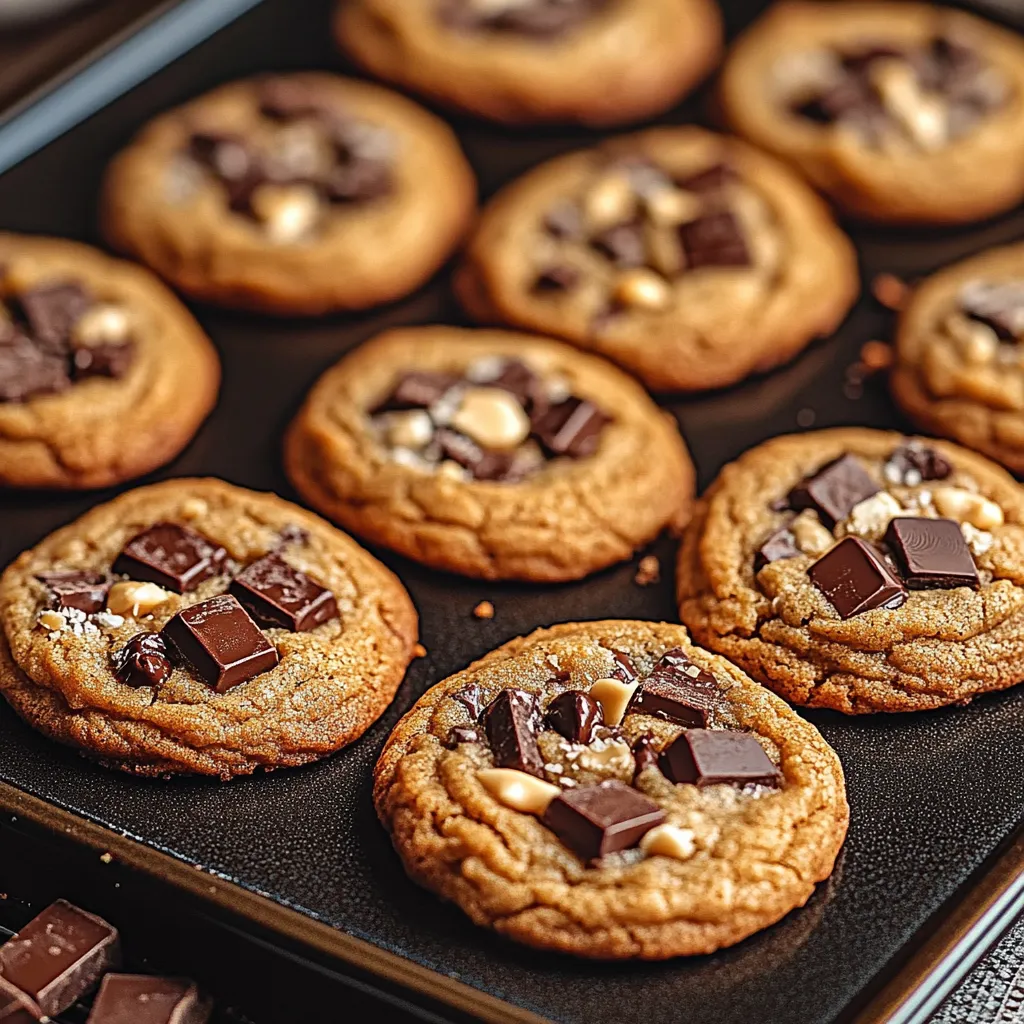 A pan of chocolate chip cookies.