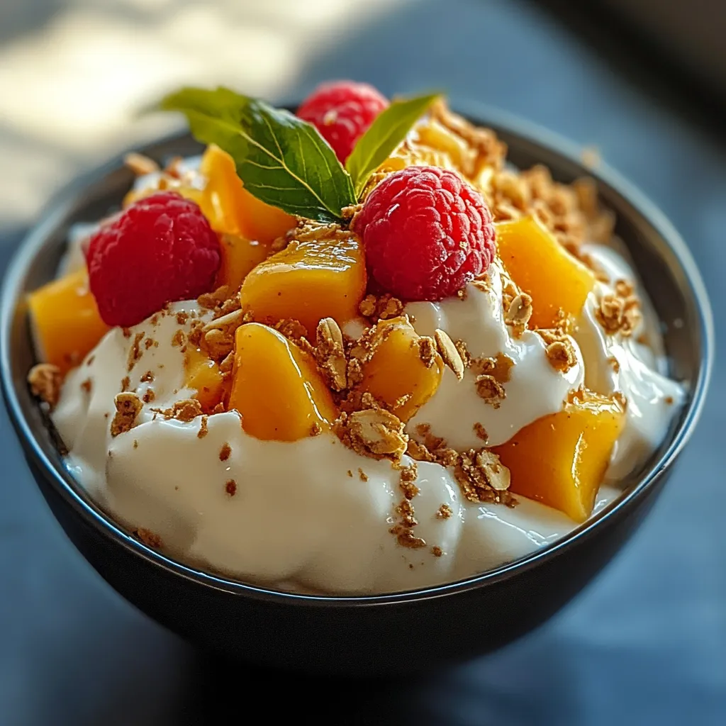 A bowl of fruit with raspberries and other fruit.