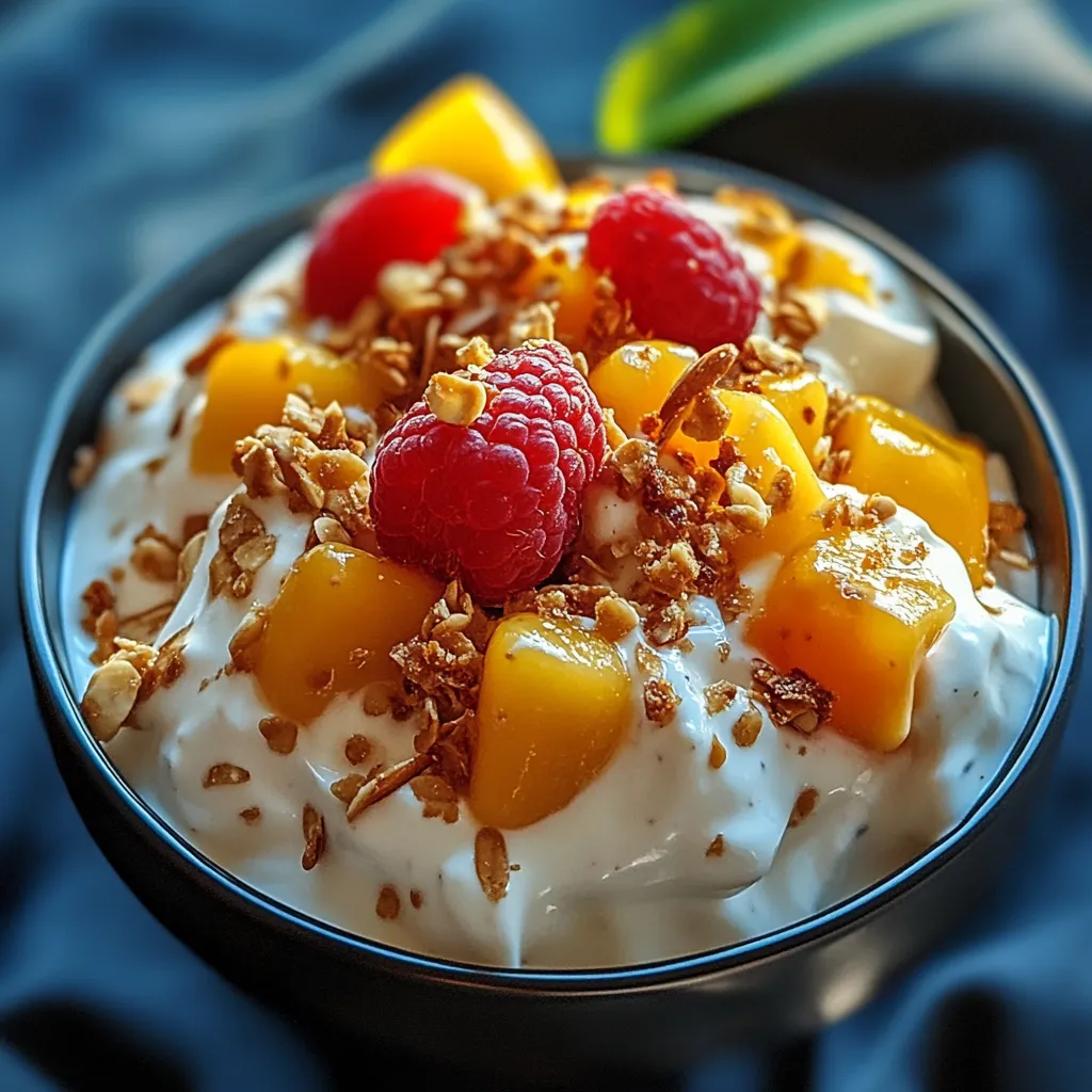 A bowl of fruit with nuts on top.