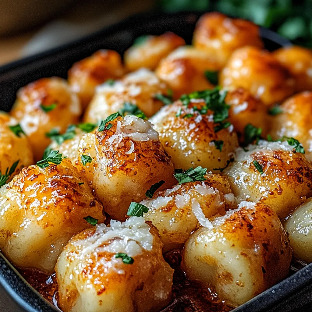 A pan of food with cheese and herbs.