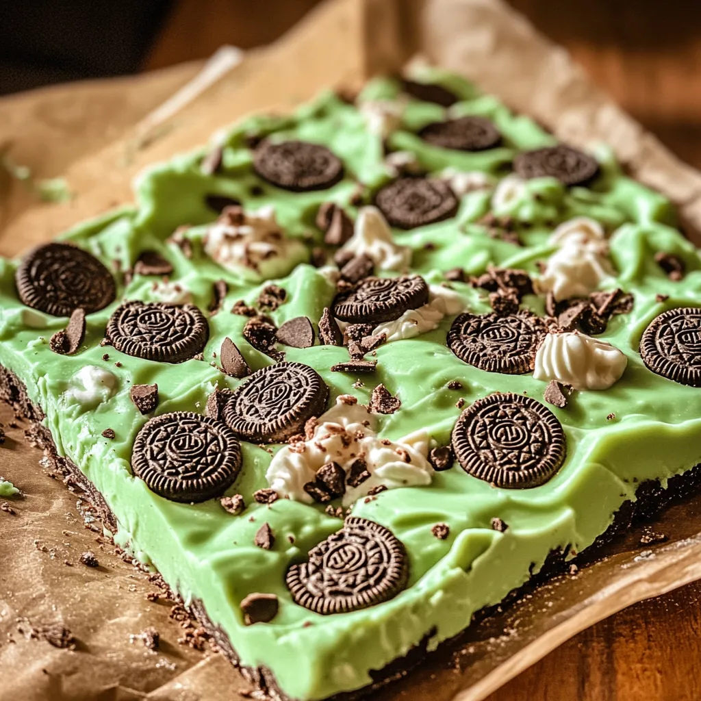 A close up of a green and white dessert with chocolate chips.