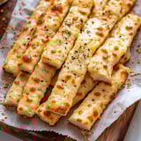 A tray of cheese sticks.