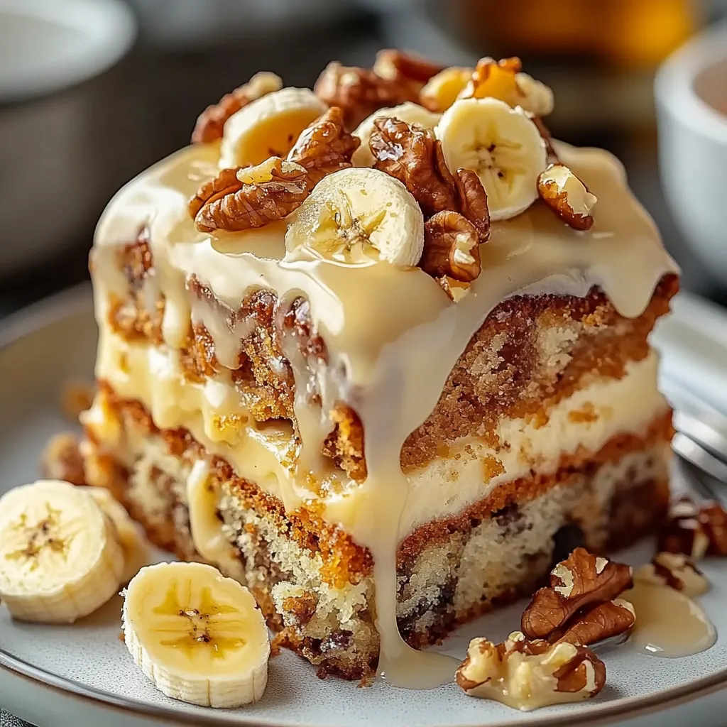 Luscious Vanilla Banana Walnut Cake Recipe