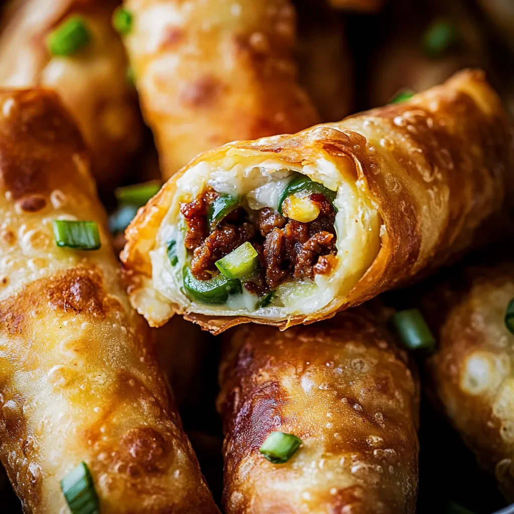 Easy Jalapeno Popper Egg Rolls Recipe