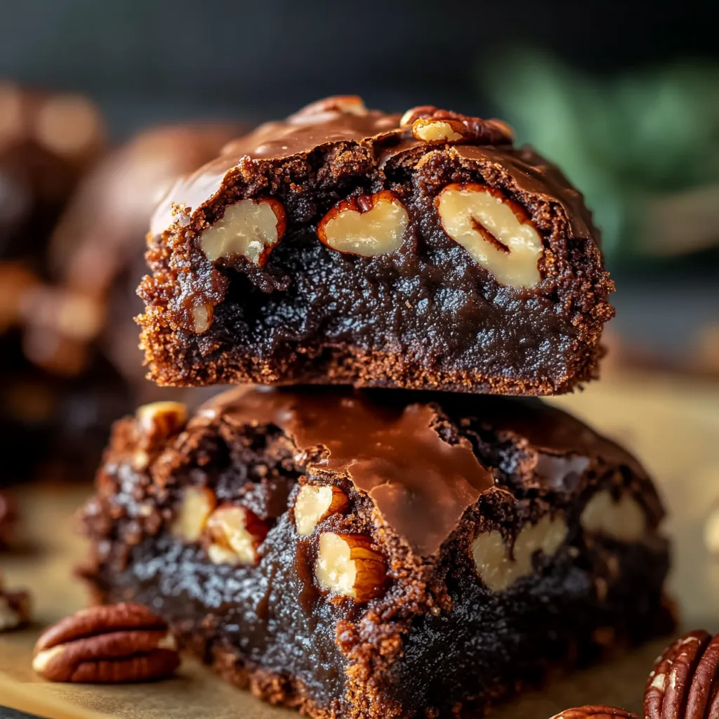 Decadent brownie bombs filled with pecan pie goodness, perfect for a sweet indulgence.