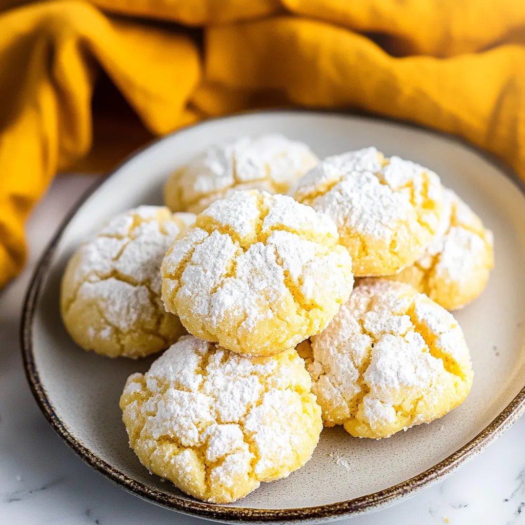 Soft and chewy orange crinkle cookies with a zesty citrus flavor and a powdered sugar coating.