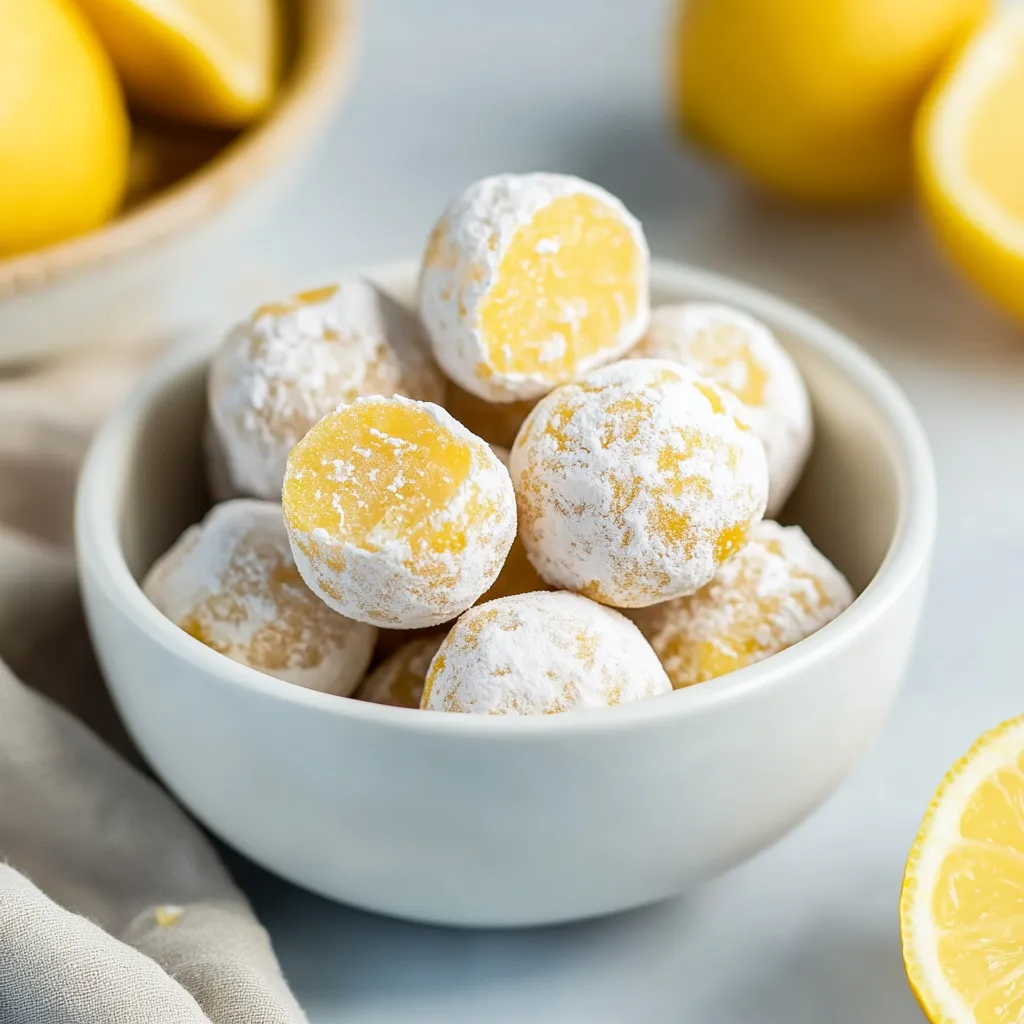 Creamy white chocolate and lemon truffles with a zesty citrus flavor in every bite.