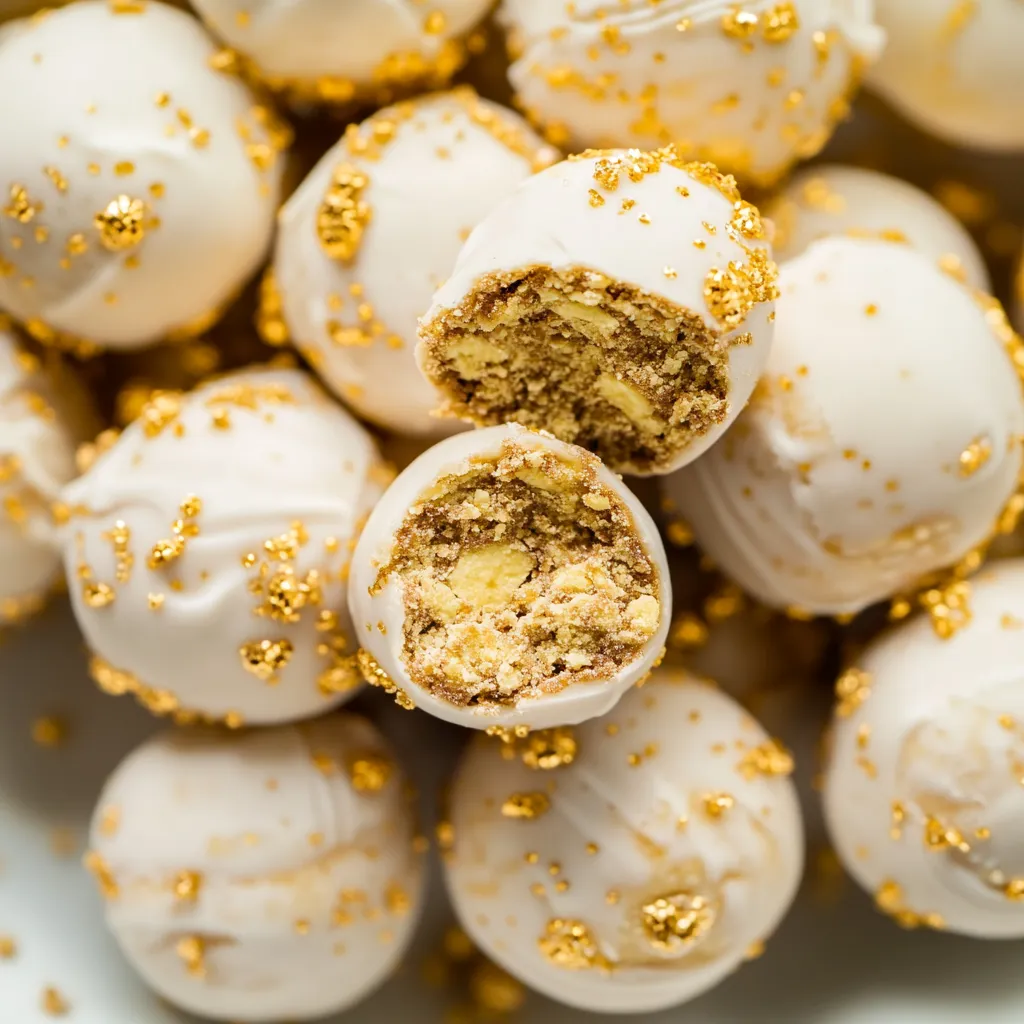 Bite-sized Golden Oreo truffles, perfect for parties or an indulgent snack.