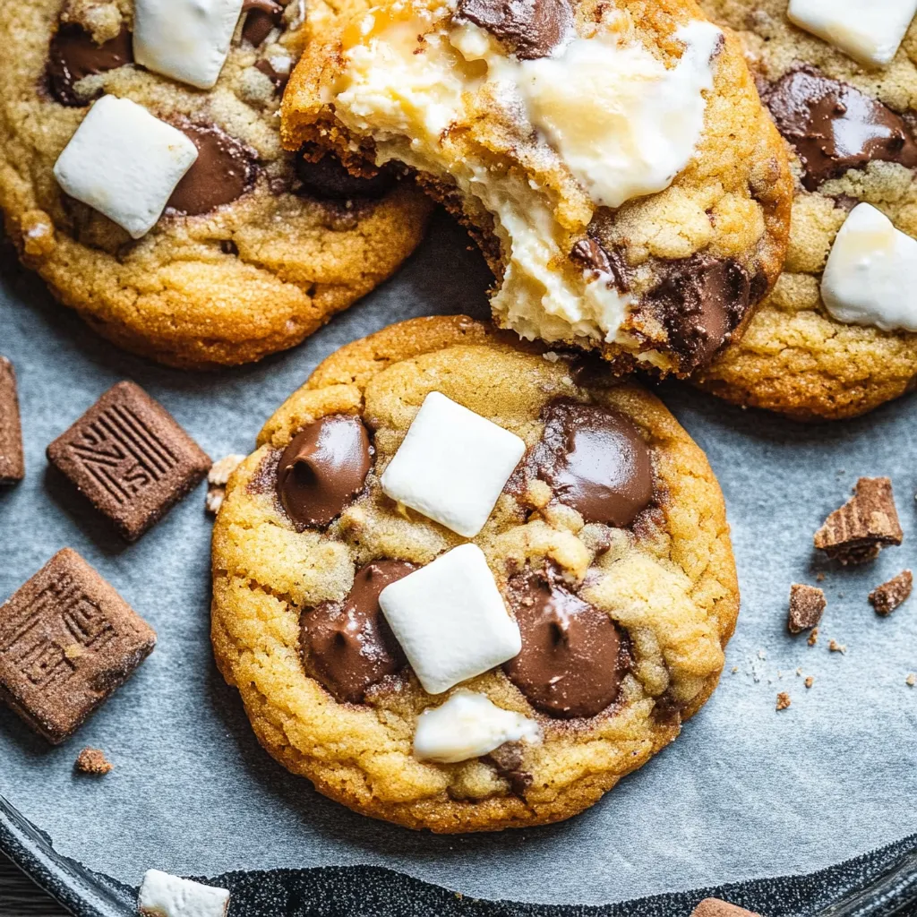 Easy Sweet Gooey S'mores Cookies Recipe