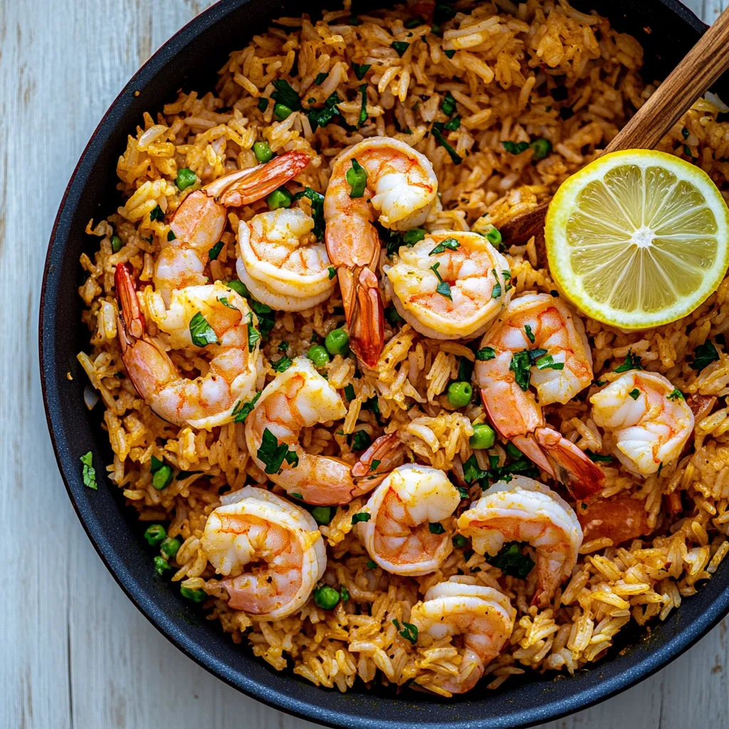 Delicious garlic butter shrimp rice, perfect for a simple and satisfying weeknight meal.