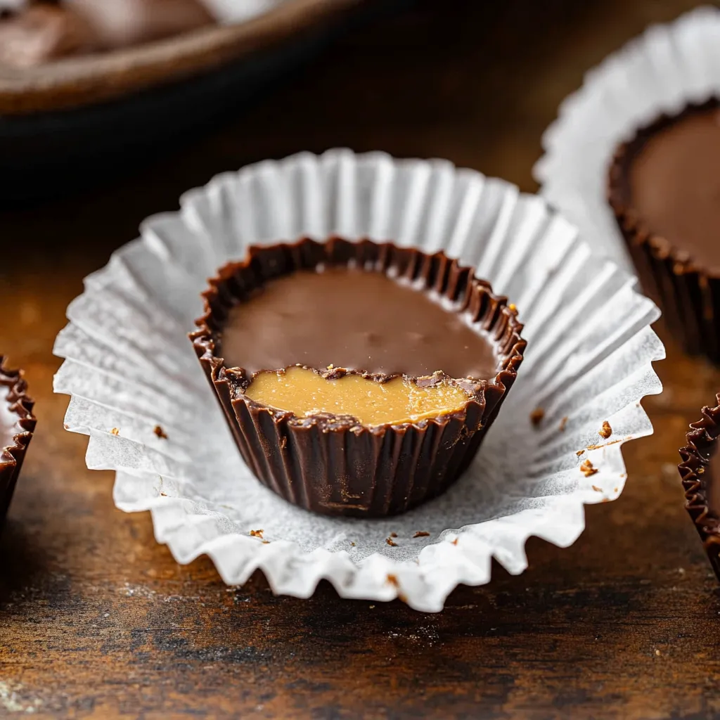 Delicious homemade peanut butter cups made with simple ingredients for a perfect sweet treat.