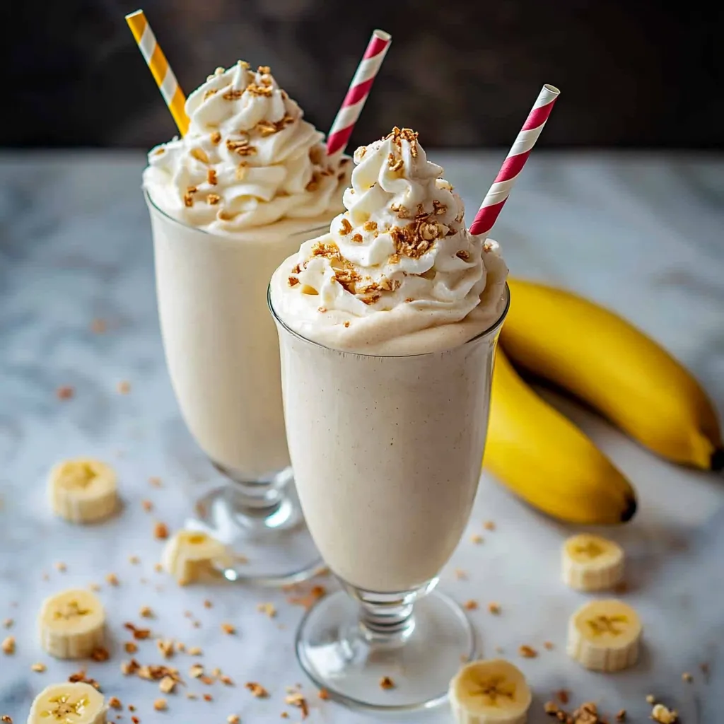 The best banana milkshake with a velvety texture and rich, natural banana flavor.