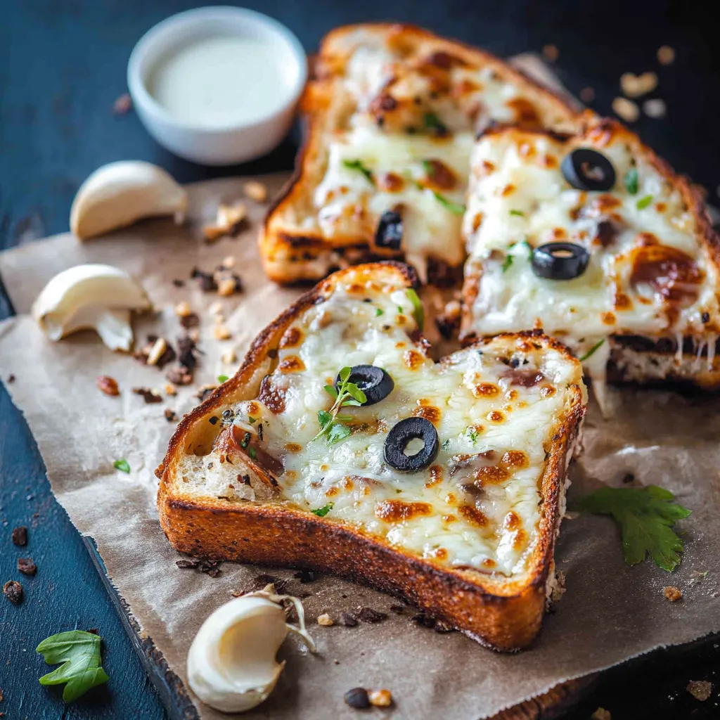 Pizza lava toast with gooey cheese and bold flavors, perfect for any pizza lover.