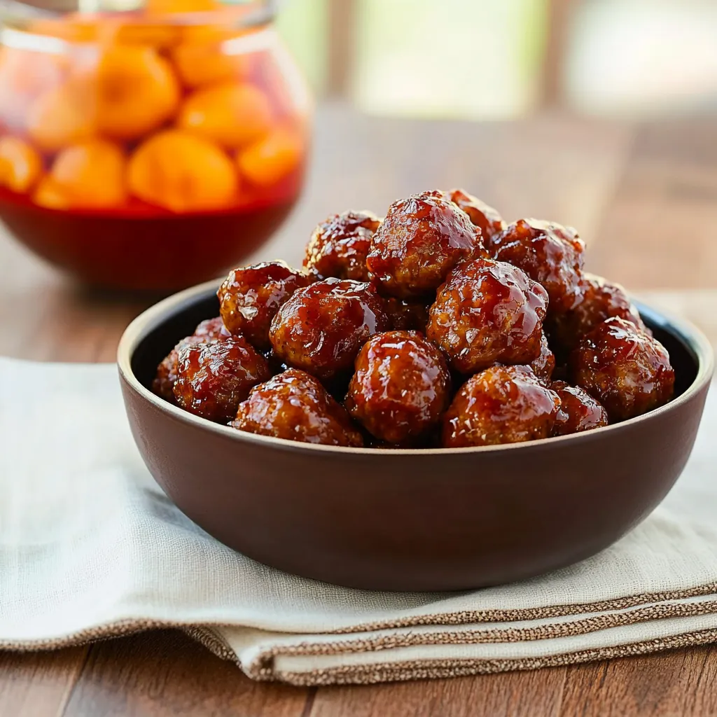 Tender honey garlic glazed meatballs with a sticky, flavorful sauce.