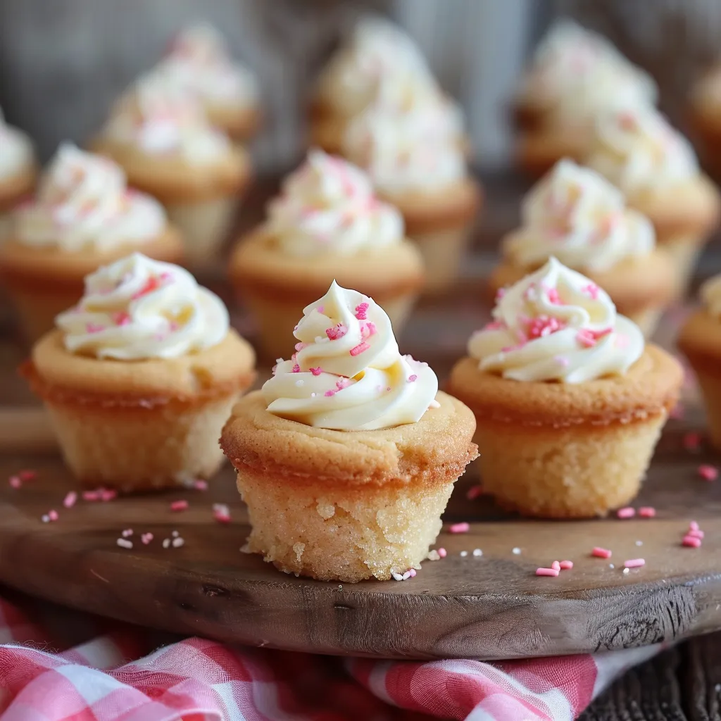 Bite-sized sugar cookie cups with a soft texture and customizable fillings.