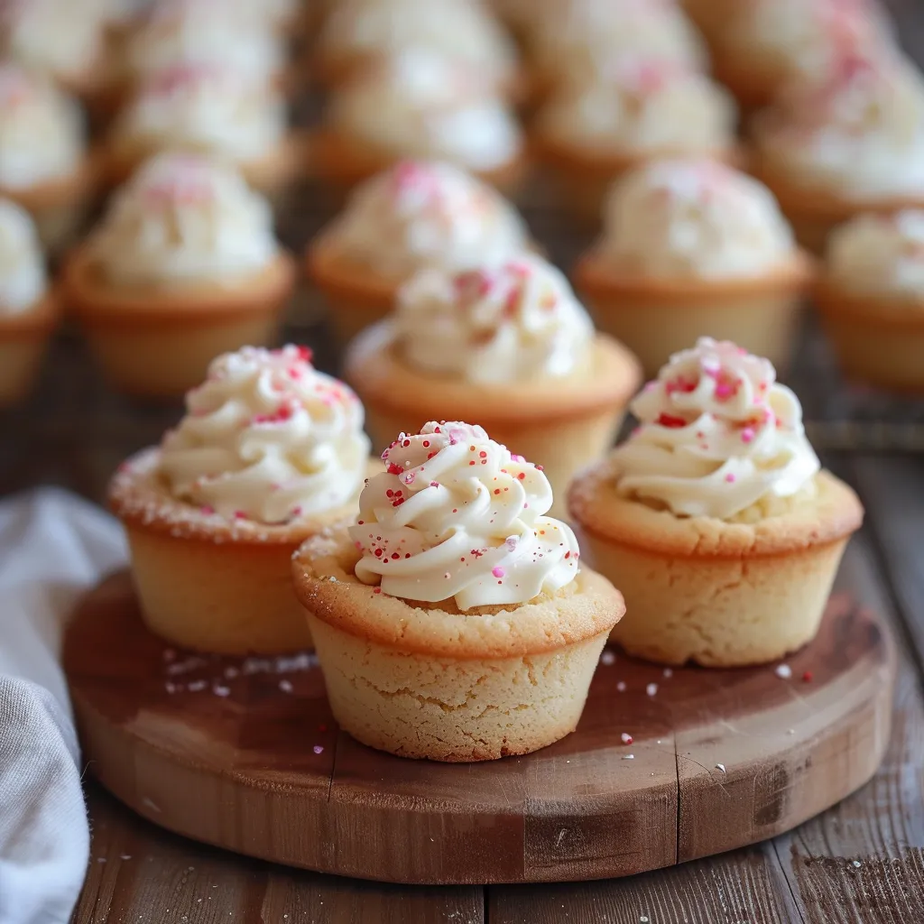 Delicious sugar cookie cups, perfect for filling with frosting, fruit, or chocolate.