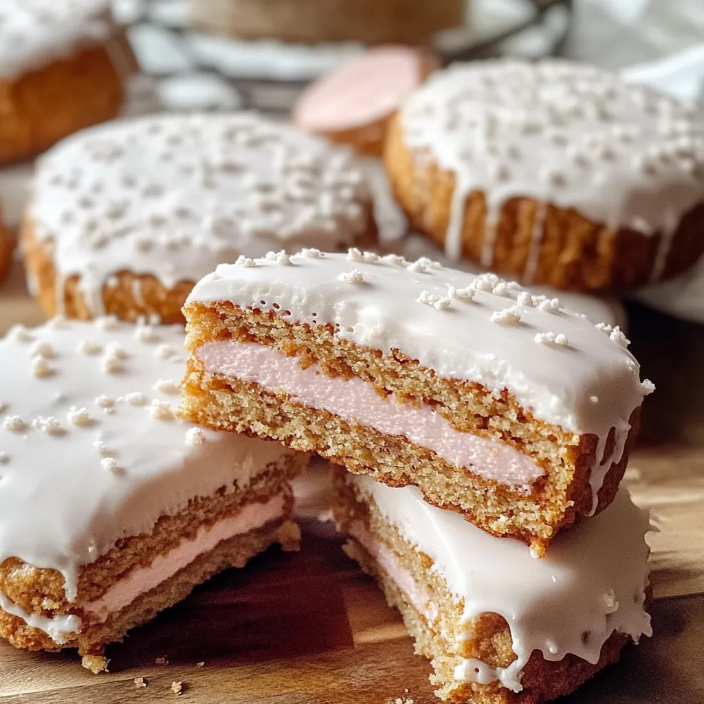 Homemade Valentine's cakes inspired by Little Debbie, with soft layers and sweet frosting.