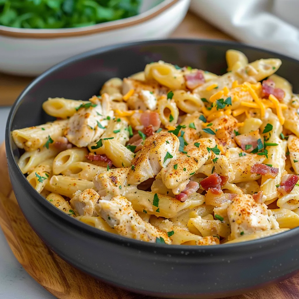 Delicious Crack Chicken Penne featuring tender chicken, cheesy sauce, and pasta in every bite.