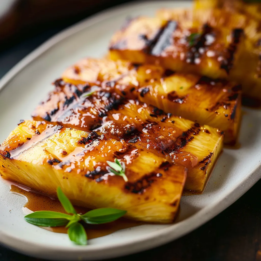 Irresistible caramelized grilled pineapple with a hint of cinnamon and brown sugar sweetness.