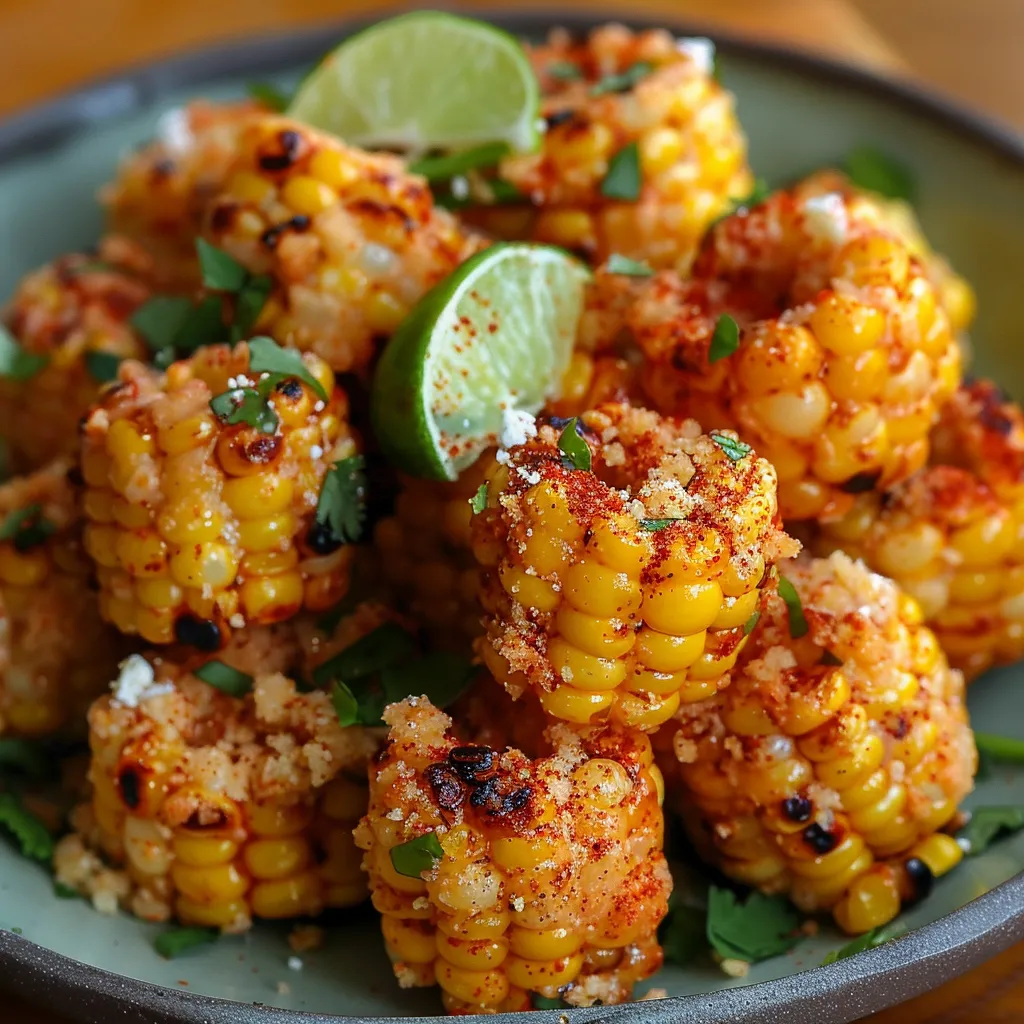 Crispy and flavorful Mexican Corn Bites with spicy seasoning and fresh lime.