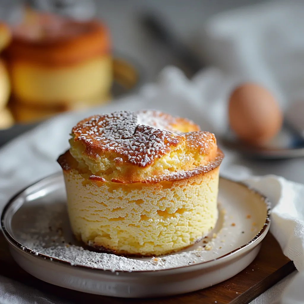 Classic vanilla soufflé with a soft, cloud-like texture and rich vanilla flavor.