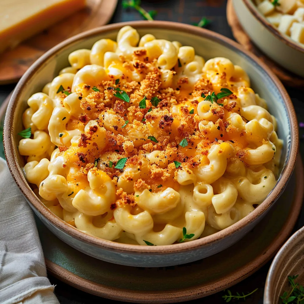 Ultimate homemade mac and cheese with a smooth, velvety cheese sauce.