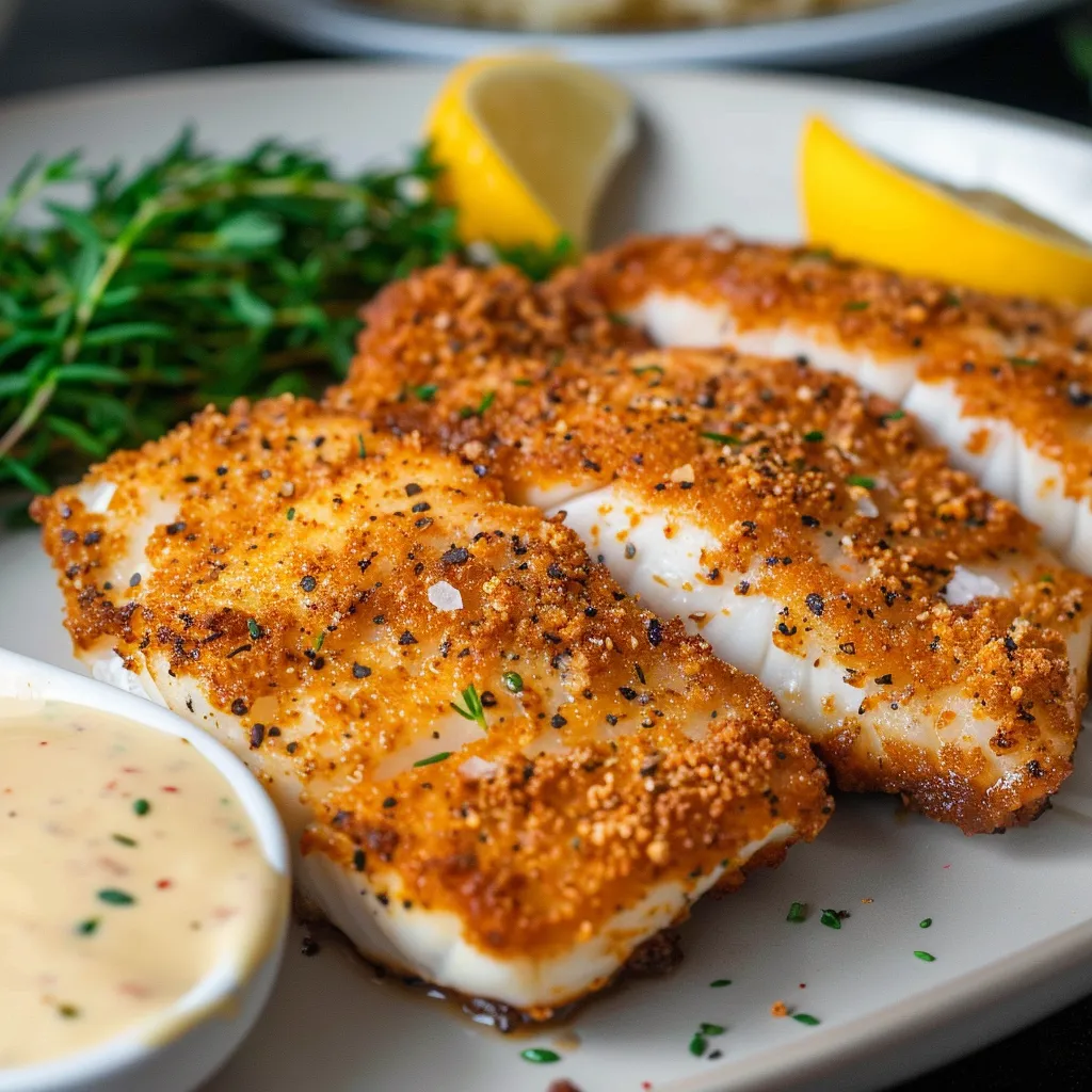 Easy air-fried mahi mahi with a crispy outside and juicy, flavorful center.