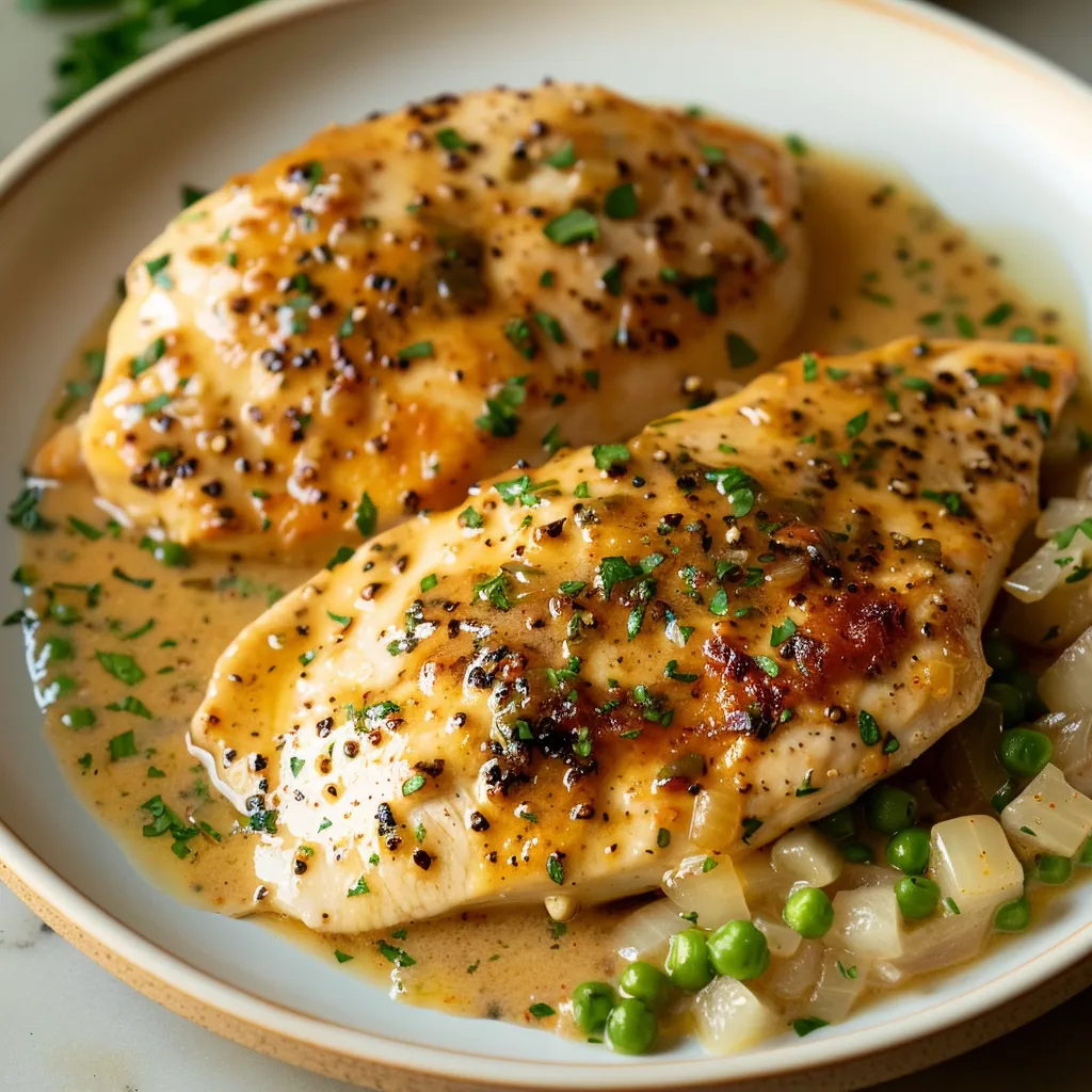 Juicy chicken smothered in a decadent, cheesy Boursin cream sauce.