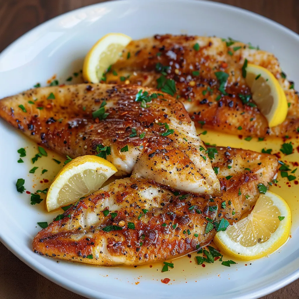 Easy lemon butter tilapia with a zesty, flavorful glaze