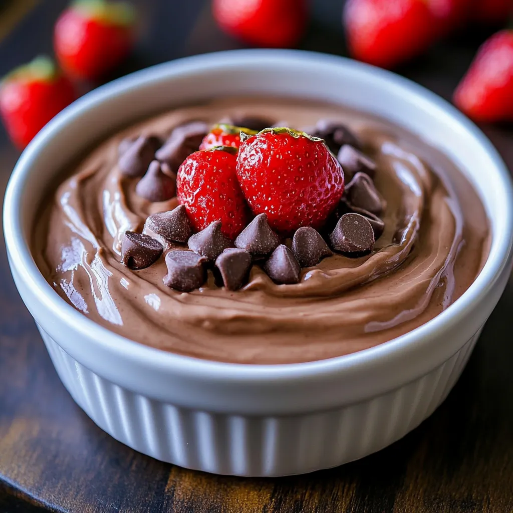 A bowl of chocolate and strawberry yogurt.