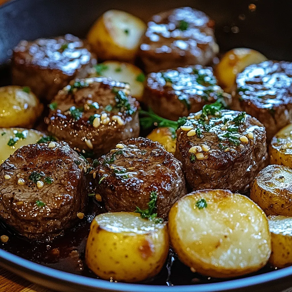 A plate of meat and potatoes.