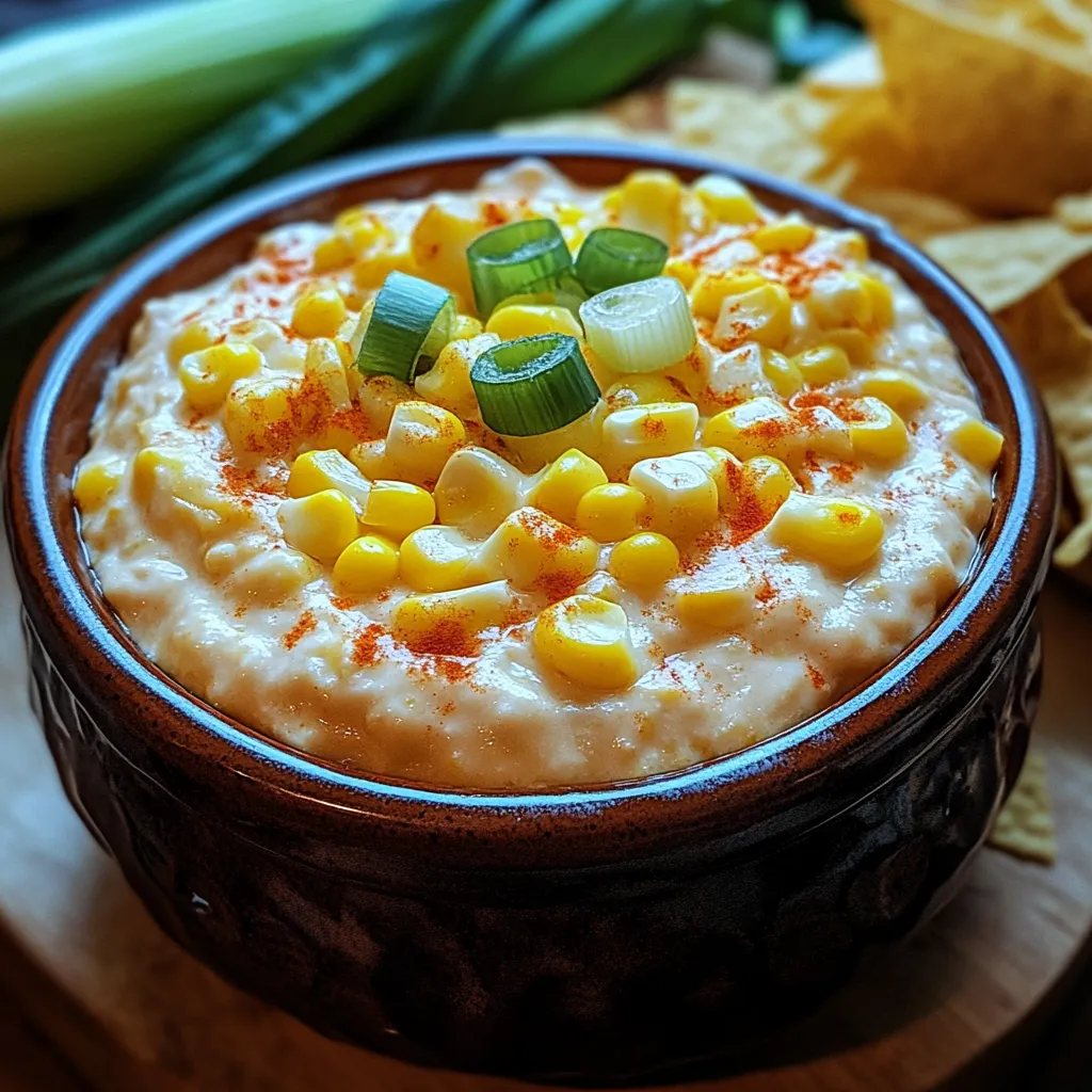 A bowl of food with corn and green onions on top.