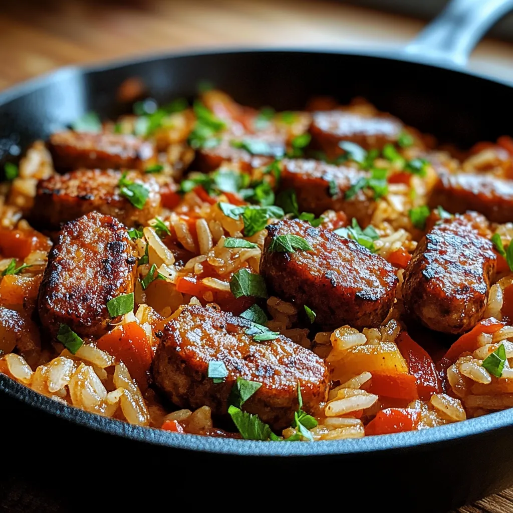 A pan of food with rice and meat.