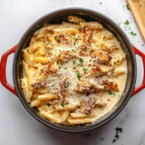 One Pot Creamy Parmesan Chicken Pasta