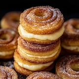 Soft churro-inspired cheesecake cookies coated in cinnamon sugar for a sweet and creamy treat.